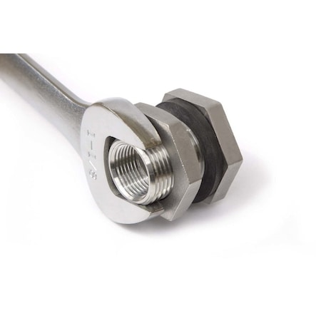 Raines 3/4'' Bulkhead Fitting, 316 Stainless Steel 3-4-SS-BH